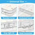 thumbnail image 4 of Plastic Pencil Box Large Capacity Pencil Boxes Clear Boxes with Snap-Tight Lid Stylish Office Supplies Storage Organizer Box Rainbow and Rabbit Pattern, 4 of 7