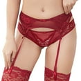 thumbnail image 2 of Women's Lace Garter Belt with Metal Clips Suspender Belt, 2 of 6