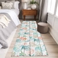 thumbnail image 4 of Runner Rugs 2x6 Ft, Teal Red Jellyfish Coastal Non Slip Area Rugs for Kitchen Bedroom Entryway, Vintage Beach Coral Starfish Nautical Washable Carpet Runner Rug Floor Mats for Bedroom Home Decor, 4 of 8