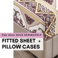 thumbnail image 2 of DaDa Bedding Majestic Oriental Kilim Fitted Sheet - w/ Pillow Cases Royal Persian Traditional Design Intricate Ornate Ornament Print, 2 of 9