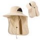thumbnail image 2 of Sombrero transpirable para exteriores para hombres y mujeres, de ala ancha, para montañismo, pesca, con protección para el cuello., 2 of 4