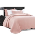 thumbnail image 6 of Ameha 3 Piece Quilt Set Chevron Bedspread Reversible Ultrasoft Microfiber Adult Bedding Peach Color Queen, 6 of 11
