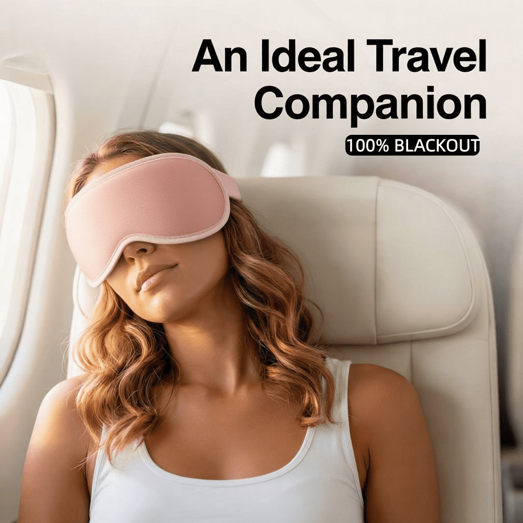 FACEMOON 2 Pack Memory Foam Weighted Sleep Mask – Gentle Pressure 100% Light Blocking | Zero Pressure Comfort Travel Design