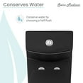 thumbnail image 3 of Virage One-Piece Elongated Toilet Vortex Dual-Flush 1.1/1.6 gpf, Matte Black, 3 of 13