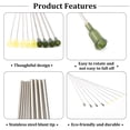 thumbnail image 4 of 10 agujas dispensadoras de punta roma de 25 cm (10 pulgadas) con conector Luer Lock, agujas largas de acero inoxidable de calibre 14/20 para dispensar pegamento adhesivo, ideales para manualidades., 4 of 9