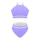 thumbnail image 5 of Traje de Baño de 2 Piezas para las Mujeres Hawaiana Estampado Tropical Cami Bra con Volantes, Juegos de Baño de Ropa de Playa para la Piscina Y el Mar, 5 of 7
