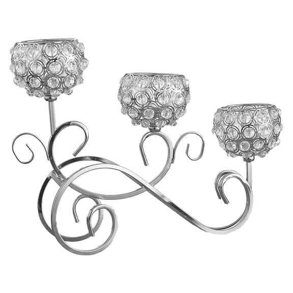 Crystal Candle Holder 3 Candle Sticks Holder Candelabras for Wedding Party Centerpiece Table Living Room Dining Room Decor