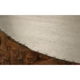 thumbnail image 4 of 32" Natural Brown And White Wash Hand Carved Wood Round Coffee Table, 4 of 8