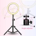 thumbnail image 4 of Trípode de luz de anillo Selfie con 3 colores y 10 niveles de brillo, luz de anillo de mesa con Rem BANYUO  Hogar, 4 of 5