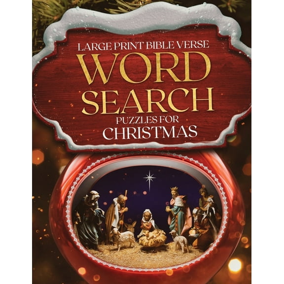 Large Print Bible Verse Word Search Puzzles for Christmas: Learn Scripture, Celebrate Advent, Fun Holiday Word Finds, (Paperback)
