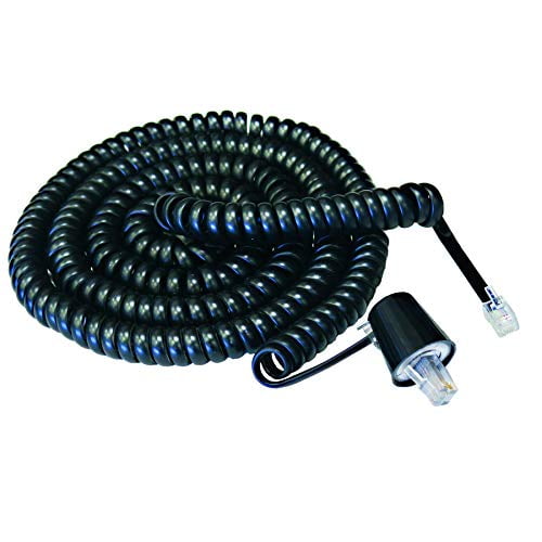 Softalk 03201 Phone Coil Cord with Twisstop 25Feet Black Landline