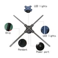 thumbnail image 4 of Ventilador con holograma 3D Missyou de 27,5 pulgadas con mando a distancia, Bluetooth y WiFi, 4 of 9