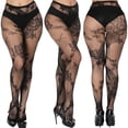 thumbnail image 2 of HBFAGFB Bas Résille pour Femmes Collants Mode Soie Bas Collants 1 Pce C, 2 of 4