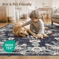 thumbnail image 4 of ODIKA 3'x5' Washable Accent Rug Under Boho Vintage Centerpiece Featuring Decorative Border Geometric for Bedside, Nursery Room, Pet Friendly & Non-Shedding, 4 of 7