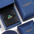 thumbnail image 5 of Gem Stone King 10K Two Tone Gold Green Malachite Engagement Ring for Women | 2.50 Cttw | Oval 9X7MM | Gemstone Birthstone | Size 9, 5 of 6