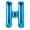 Blue "H", variant on PMU 34-Inch Letter "A" Shape Mylar Balloon, Magenta Pkg/1
