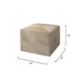 thumbnail image 4 of Jamie Young Co Pinstriped Rectangle Modern Hair on Hide Leather Ottoman in Cream, 4 of 4