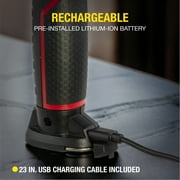 Hyper Tough Rechargeable Flip LED Work Light, Magnetic Base, Hanging Hook, 600 Lumens