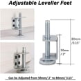 thumbnail image 4 of 4 Pack Adjustable U-Brackets Levelers, Heavy Duty M10 Thread Furniture Leg Levelling Foot with U-Bracket Baseboard Mounting, 4 of 7