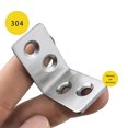 thumbnail image 4 of Cateissary Soportes de esquina de acero inoxidable duraderos de instalación fácil de metal para soporte de ángulo de soporte confiable Decoración del hogar, 4 of 6