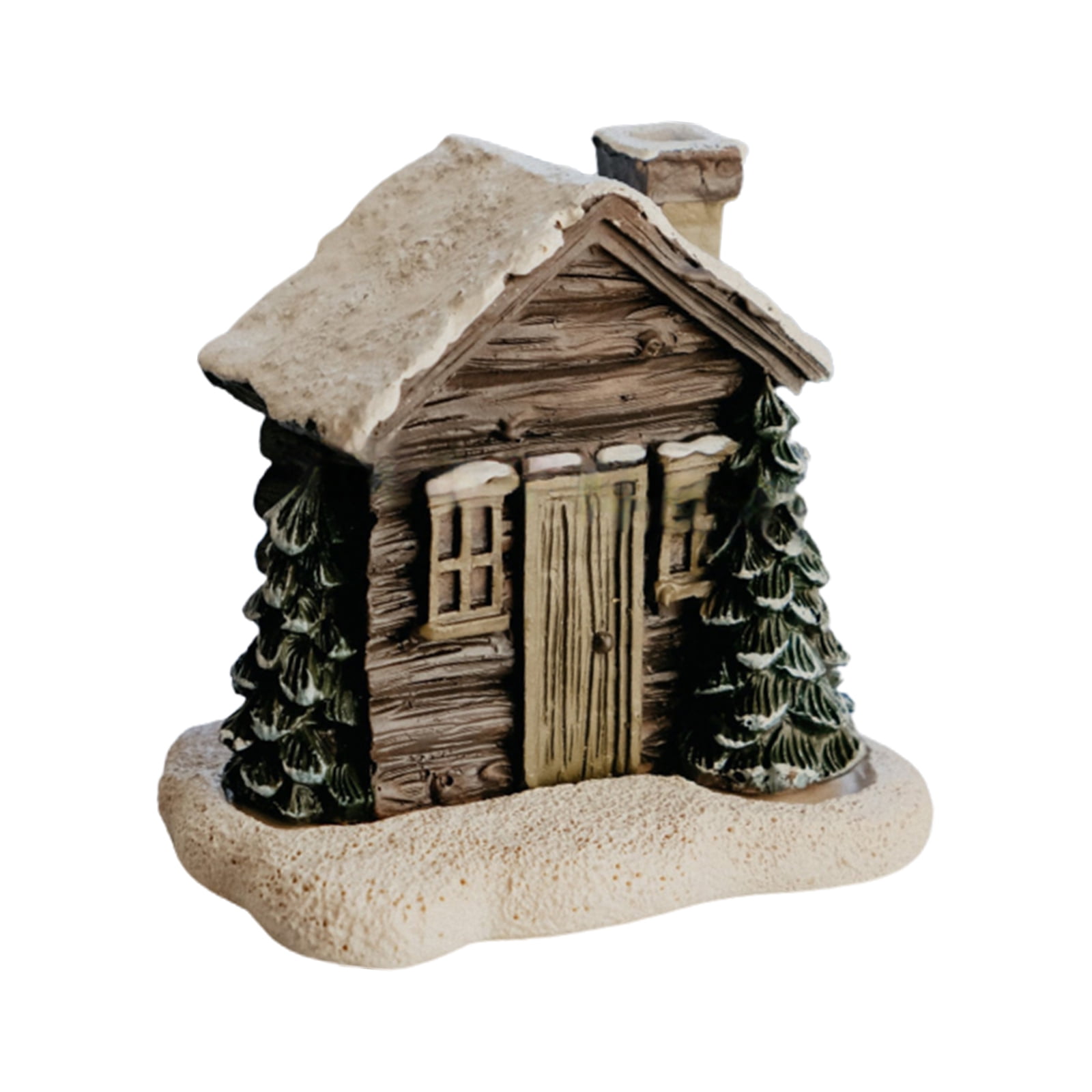 Log Cabin Chimney Incense Burner Base Incense Stick Holder Christmas Home Office Teahouse Decor Burn Incense Reflux