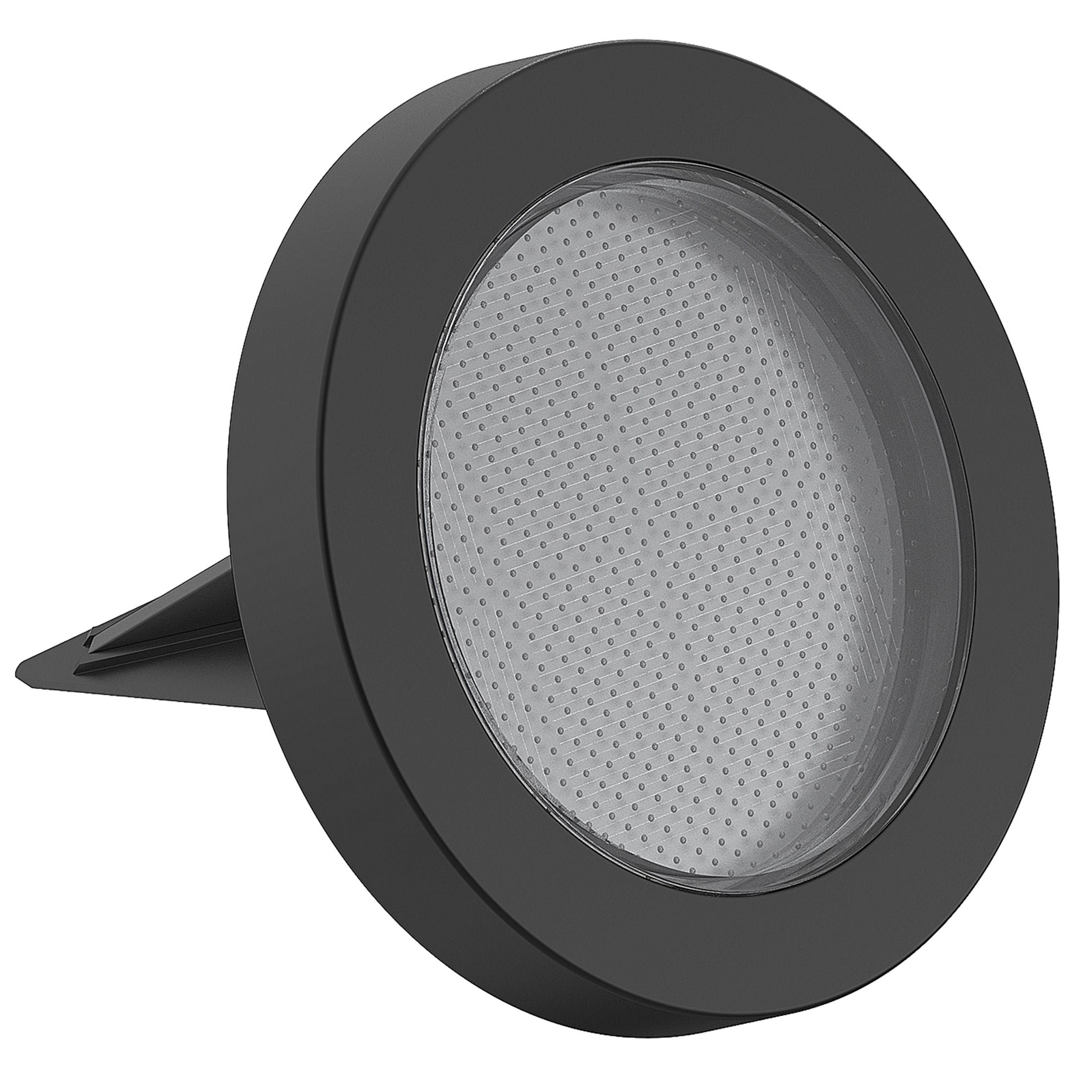 Mainstays Solar Powered Black Landscape Disc Lights with Color Holding LED, 20 Lumens (4 Count)