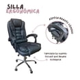 thumbnail image 4 of Silla de Oficina Master Ergonómica Giratoria Ajustable Acolchada Negra, 4 of 5