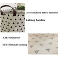 thumbnail image 6 of Large Sized Canvas Storage Baskets with Handle, Collapsible & Convenient Home Organizer Containers for Kids Toys, Baby Clothing ( Round - Black Triangle ), 6 of 6