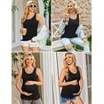 thumbnail image 4 of Ekoauer 3 Pack Sleeveless Pre-Pregnancy Basic Shirt Tunic Tank Top for Women Maternity 3 Pack Stretch Clothes, 4 of 6