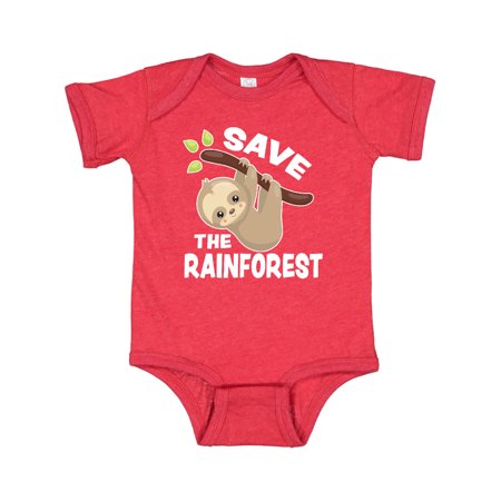 

Inktastic Save the Rainforest with Cute Baby Sloth Gift Baby Boy or Baby Girl Bodysuit