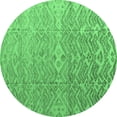 thumbnail image 1 of Ahgly Company Indoor Round Abstract Emerald Green Modern Area Rugs, 5' Round, 1 of 4