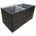 thumbnail image 3 of vidaXL Garden Planter Black 61.8"x31.5"x31.5" Poly Rattan, 3 of 6