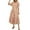 Pink, variant on Ecqkame Women's Summer Floral Print Dress Casual V Neck Short Sleeve Beach Dresses Tummy Sexy Control Vacation Dresses with Pocket Blue M