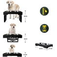 thumbnail image 2 of Bols Surélevés pour Chien Designer Diner 3 Hauteurs Réglables Support de Bol Surélevé avec 2 Bols en Acier Inoxydable pour Chien (Capacité de 7 Tasses Chacun), 2 of 5