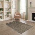 thumbnail image 2 of ODIKA 4'x6' Taupe Abstract Geometric Impasto Natural Washable Area Rug Modern Patchwork Mosaic With Distressed Vintage Textural for Dorm Room, Small Living Stain Resistant Low Profile, Easy Care, 2 of 7