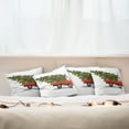 thumbnail image 3 of Ambesonne Christmas Throw Pillow Cover 4 Pack, Xmas Truck and Tree, 24", White Red Green, 3 of 6