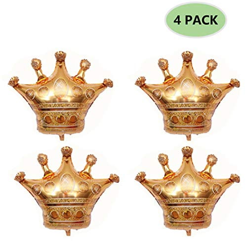 4 Pack Crown Balloons Foil Helium Balloons Fit For Birthday Wedding Party Decoration 31 1 X 25 6 Inch Inflatable Walmart Com Walmart Com
