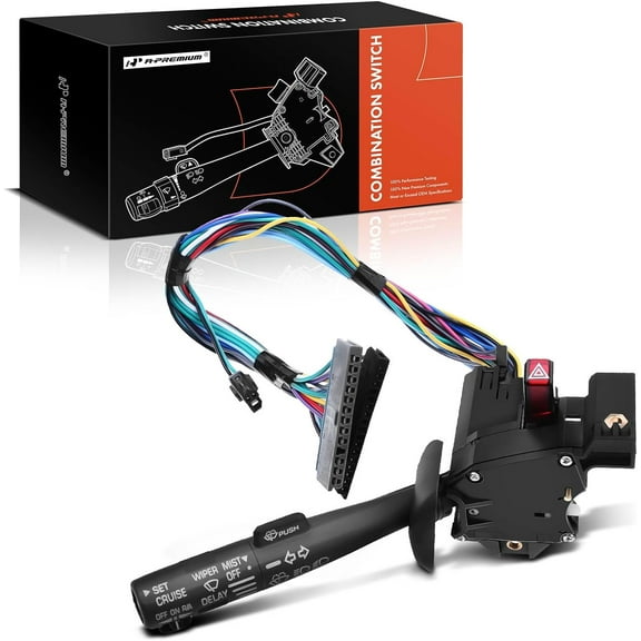 A-Premium Turn Signal Switch Cruise Control Switch Wipers Washer Hazard Multi-Function Combination Switch Compatible with Chevrolet Tahoe Blazer S10 Astro Suburban Express GMC Jimmy Safari Savana