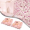 thumbnail image 3 of 2 Pieces Artificial Flowers Wall Background 3D Flower Wall Panels Wedding Decor, 3 of 9