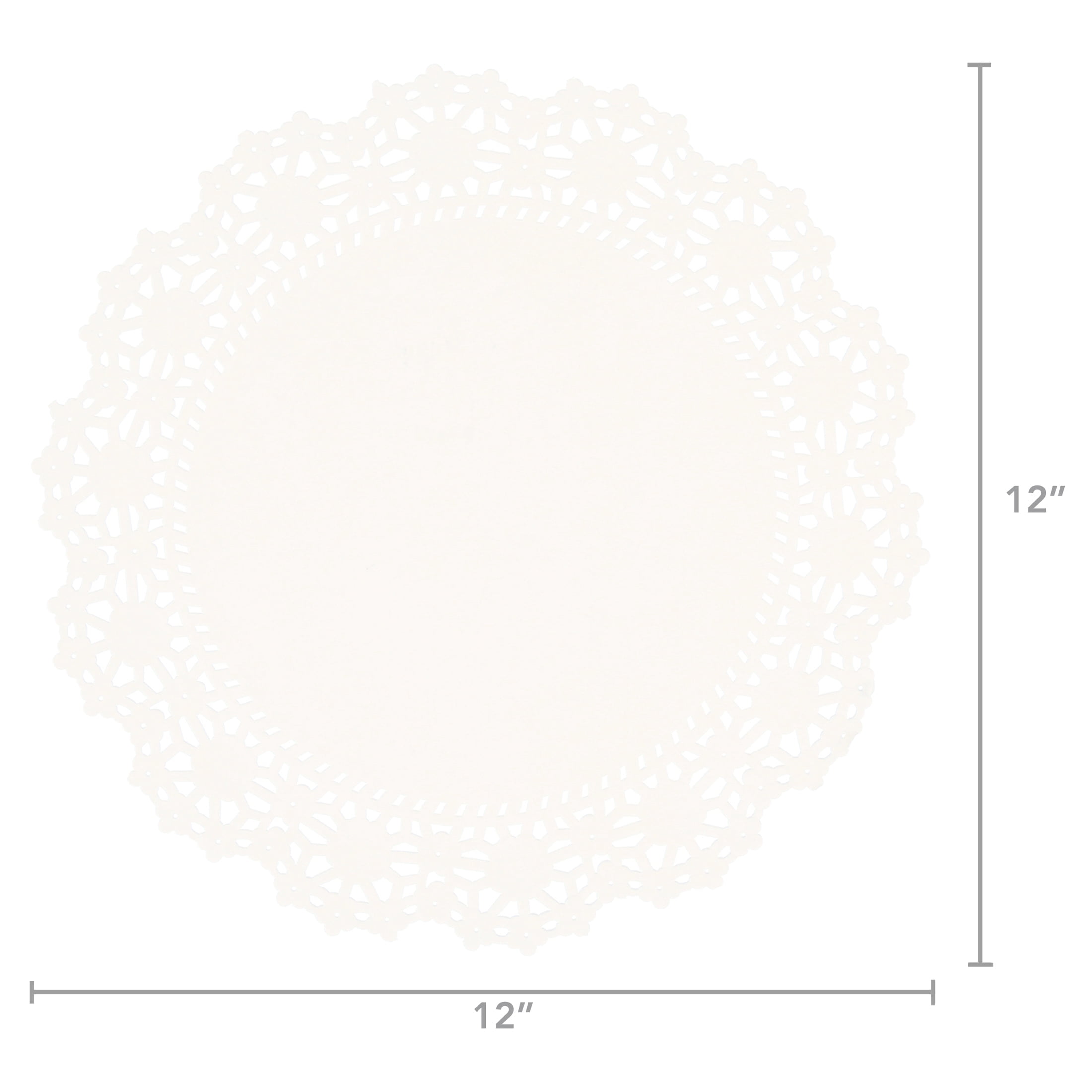 Wilton Paper Doilies for Cake Decorating, 12 inch Round, White, 6-Count, Elegant Pattern
