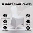 thumbnail image 2 of YCC Linens - 6 Pack Stretch Spandex Banquet Chair Covers - White, 2 of 5