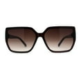 thumbnail image 2 of Womens Square Butterfly Designer Chic Sunglasses All Brown, 2 of 4