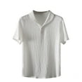 thumbnail image 4 of Gamivast Men's 2 Piece Crinkle Set Shawl Collar V-Neck Shirt and Drawstring Pants Textured Summer Outfit for Beach Lounge Casual Daily Relaxed Wear, 4 of 7