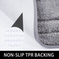 thumbnail image 4 of CPDD Light Grey Bathroom Rugs, Bathroom Rug Mat Ultra Soft and Water Absorbent Bath Rug Machine Washable Non Slip Bath Mats for Bathroom Floor Tub Shower Toilet 16"x 24" Light Grey Light Grey 16"x24", 4 of 7