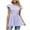 Purple, variant on Scyoekwg Womens Tops Dressy Casual Round Neck Pleated Eyelet Shirts Summer Trendy Short Sleeve Elegant Tunic Shirts (White,L)