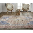 thumbnail image 6 of HomeRoots 515643 2 x 3 ft. Red Tan & Blue Abstract Rectangle Area Rug, 6 of 8