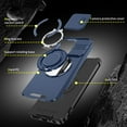 thumbnail image 5 of Compatible with Moto G Power (2025) Case with Camera Lens Slide Cover Magnetic Ring Stand [Compatible with MagSafe] Shockproof Heavy Duty Military Phone Case for Moto G Power (2025),Blue, 5 of 10