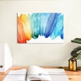 thumbnail image 3 of Elephant Stock Burst Of Rainbow Wall Art - Horizontal Canvas Wall Art - Living Room Wall Decor - Abstract Canvas - Blue And Teal Decor By Eva Watts - 12" x 8", 3 of 8