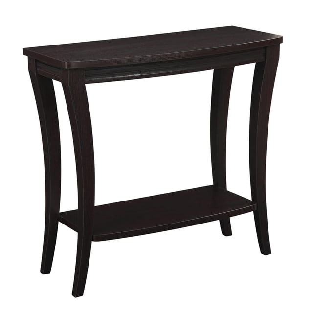 Pemberly Row Table Console Transitionnelle avec Étagère en Finition Bois Espresso