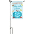 thumbnail image 5 of Teal Pumpkin Halloween This House Supports an Allergy Friendly Garden Flag w Lawn Pole - 12 x 18 Inches - Outdoor Weatherproof Banner, Yard Decor, 5 of 5